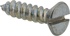 Value Collection - #6 Flat Head Slotted Sheet Metal Screw - Steel, 5/8" OAL, Grade 2 - Exact Tooling