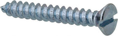 Value Collection - #6 Flat Head Slotted Sheet Metal Screw - Steel, 1" OAL, Grade 2 - Exact Tooling
