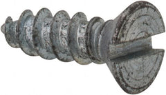 Value Collection - #7 Flat Head Slotted Sheet Metal Screw - Steel, 1/2" OAL, Grade 2 - Exact Tooling