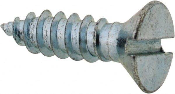 Value Collection - #8 Flat Head Slotted Sheet Metal Screw - Steel, 5/8" OAL, Grade 2 - Exact Tooling