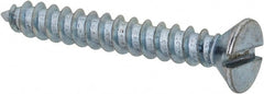 Value Collection - #8 Flat Head Slotted Sheet Metal Screw - Steel, 1-1/4" OAL, Grade 2 - Exact Tooling