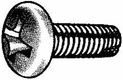 Value Collection - #4-40 UNC Thread, 5/16" Length Under Head, Phillips Drive Steel Thread Cutting Screw - Pan Head, Grade 2, Point Type F, Zinc-Plated Finish - Exact Tooling
