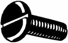 Value Collection - #10-32 UNF Thread, 1" Length Under Head, Slotted Drive Steel Thread Cutting Screw - Pan Head, Grade 2, Point Type F, Zinc-Plated Finish - Exact Tooling