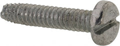 Value Collection - #10-24 UNC Thread, 1" Length Under Head, Slotted Drive Steel Thread Cutting Screw - Pan Head, Grade 2, Point Type F, Zinc-Plated Finish - Exact Tooling