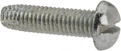 Value Collection - #10-32 UNF Thread, 3/4" Length Under Head, #2 Slotted/Phillips Drive Steel Thread Cutting Screw - Round Head, Grade 1016-1024, Point Type F, Zinc-Plated Finish - Exact Tooling