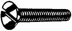 Value Collection - #10-24 UNC Thread, 3/4" OAL, Slotted Drive Steel Thread Cutting Screw - Flat Head, Grade 2, Point Type F, Zinc-Plated Finish - Exact Tooling