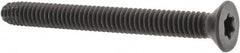 Value Collection - 2-1/2" OAL Flat Head T30 Torx Drive Flooring Screw - 1/4-20 UNC, Point Type F, Grade 2 Steel, Black Phosphate Finish - Exact Tooling