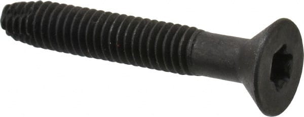 Value Collection - 2" OAL Flat Head T40 Torx Drive Flooring Screw - 5/16-18 UNC, Point Type F, Grade 2 Steel, Black Phosphate Finish - Exact Tooling