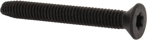 Value Collection - 2-1/2" OAL Flat Head T40 Torx Drive Flooring Screw - 5/16-18 UNC, Point Type F, Grade 2 Steel, Black Phosphate Finish - Exact Tooling