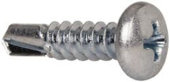 Value Collection - #10, Pan Head, Phillips Drive, 3/4" Length Under Head, #2 Point, Self Drilling Screw - Steel, Zinc-Plated Finish - Exact Tooling