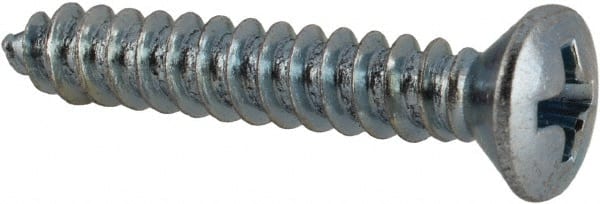 Value Collection - #8 Oval Head Phillips Sheet Metal Screw - Steel, 1" OAL, Grade 2 - Exact Tooling