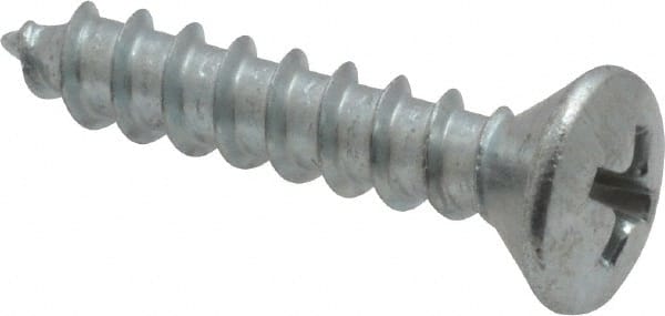 Value Collection - #10 Oval Head Phillips Sheet Metal Screw - Steel, 1" OAL, Grade 2 - Exact Tooling