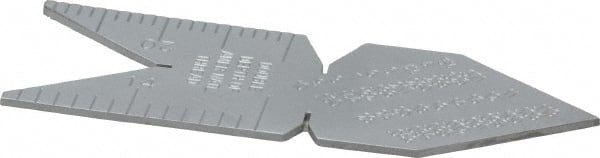 TESA Brown & Sharpe - 60° Angle, Satin Chrome Coated Center Gage - 1/32 to 1/14 Inch Graduation - Exact Tooling
