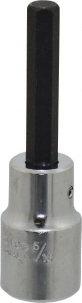 Proto - 1/2" Drive, 5/16" Hex Bit Socket - 3-1/4" OAL, 1-3/4" Bit Length - Exact Tooling