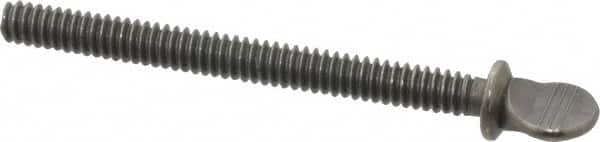 Value Collection - #10-24 Oval Shoulder Grade 2 Steel Thumb Screw - 2" OAL, 0.49" Head Height, Uncoated - Exact Tooling