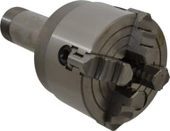 Value Collection - 4 Jaws, 3" Diam, Independent Manual Lathe Chuck - 5C Mount Spindle, Reversible, 3,000 Max RPM, 57/64" Through Hole Diam, Cast Iron - Exact Tooling