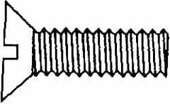 Value Collection - #10-24 UNC, 2" OAL Slotted Drive Machine Screw - Flat Head, Brass, Without Washer - Exact Tooling
