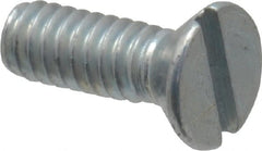 Value Collection - #3-48 UNC, 5/16" OAL Slotted Drive Machine Screw - Flat Head, Grade 2 Steel, Zinc-Plated Finish, Without Washer - Exact Tooling