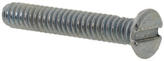 Value Collection - #3-48 UNC, 5/8" OAL Slotted Drive Machine Screw - Flat Head, Grade 2 Steel, Zinc-Plated Finish, Without Washer - Exact Tooling