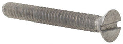 Value Collection - #4-40 UNC, 7/8" OAL Slotted Drive Machine Screw - Flat Head, Grade 2 Steel, Zinc-Plated Finish, Without Washer - Exact Tooling