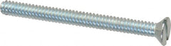 Value Collection - #4-40 UNC, 1-1/4" OAL Slotted Drive Machine Screw - Flat Head, Grade 2 Steel, Zinc-Plated Finish, Without Washer - Exact Tooling