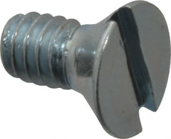 Value Collection - #5-40 UNC, 1/4" OAL Slotted Drive Machine Screw - Flat Head, Grade 2 Steel, Zinc-Plated Finish, Without Washer - Exact Tooling