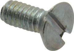 Value Collection - #5-40 UNC, 5/16" OAL Slotted Drive Machine Screw - Flat Head, Grade 2 Steel, Zinc-Plated Finish, Without Washer - Exact Tooling