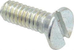 Value Collection - #5-40 UNC, 3/8" OAL Slotted Drive Machine Screw - Flat Head, Grade 2 Steel, Zinc-Plated Finish, Without Washer - Exact Tooling