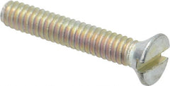 Value Collection - #5-40 UNC, 3/4" OAL Slotted Drive Machine Screw - Flat Head, Grade 2 Steel, Zinc-Plated Finish, Without Washer - Exact Tooling