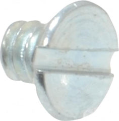 Value Collection - #6-32 UNC, 3/16" OAL Slotted Drive Machine Screw - Flat Head, Grade 2 Steel, Zinc-Plated Finish, Without Washer - Exact Tooling