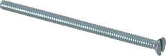 Value Collection - #6-32 UNC, 2-1/2" OAL Slotted Drive Machine Screw - Flat Head, Grade 2 Steel, Zinc-Plated Finish, Without Washer - Exact Tooling