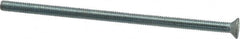 Value Collection - #10-32 UNF, 4" OAL Slotted Drive Machine Screw - Flat Head, Grade J82 Steel, Zinc-Plated Finish, Without Washer - Exact Tooling