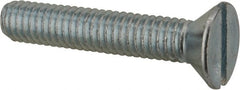 Value Collection - 5/16-18 UNC, 1-3/4" OAL Slotted Drive Machine Screw - Flat Head, Grade 2 Steel, Zinc-Plated Finish, Without Washer - Exact Tooling