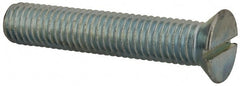 Value Collection - 1/2-13 UNC, 2-3/4" OAL Slotted Drive Machine Screw - Flat Head, Grade J82 Steel, Zinc-Plated Finish, Without Washer - Exact Tooling