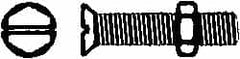 Value Collection - 5/16-18 UNC, 3" OAL Slotted Drive Machine Screw - Flat Head, Grade 2 Steel, Zinc-Plated Finish, Without Washer - Exact Tooling