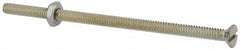 Value Collection - #10-24 UNC, 4" OAL Slotted Drive Machine Screw - Flat Head, Grade 2 Steel, Zinc-Plated Finish, Without Washer - Exact Tooling