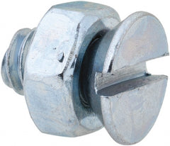 Value Collection - 1/4-20 UNC, 1/2" OAL Slotted Drive Machine Screw - Flat Head, Grade 2 Steel, Zinc-Plated Finish, Without Washer - Exact Tooling