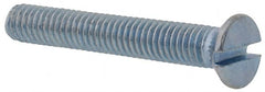 Value Collection - M3x0.50, 20mm OAL Slotted Drive Machine Screw - Flat Head, Grade 4.8 Steel, Zinc-Plated Finish, Without Washer - Exact Tooling
