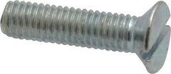 Value Collection - M5x0.80, 20mm OAL Slotted Drive Machine Screw - Flat Head, Grade 4.8 Steel, Zinc-Plated Finish, Without Washer - Exact Tooling
