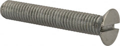 Value Collection - M8x1.25, 50mm OAL Slotted Drive Machine Screw - Flat Head, Grade 4.8 Steel, Zinc-Plated Finish, Without Washer - Exact Tooling