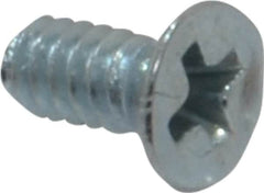 Value Collection - #4-40 UNC, 1/4" OAL Phillips Drive Machine Screw - Flat Head, Grade 2 Steel, Zinc-Plated Finish, Without Washer - Exact Tooling
