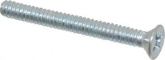 Value Collection - #4-40 UNC, 1" OAL Phillips Drive Machine Screw - Flat Head, Grade 2 Steel, Zinc-Plated Finish, Without Washer - Exact Tooling