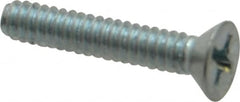 Value Collection - #6-32 UNC, 3/4" OAL Phillips Drive Machine Screw - Flat Head, Grade 2 Steel, Zinc-Plated Finish, Without Washer - Exact Tooling