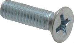 Value Collection - #8-32 UNC, 5/8" OAL Phillips Drive Machine Screw - Flat Head, Grade 2 Steel, Zinc-Plated Finish, Without Washer - Exact Tooling