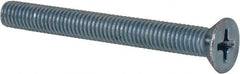 Value Collection - #10-32 UNF, 1-3/4" OAL Phillips Drive Machine Screw - Flat Head, Grade 2 Steel, Zinc-Plated Finish, Without Washer - Exact Tooling
