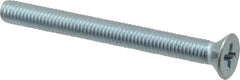 Value Collection - #10-32 UNF, 2" OAL Phillips Drive Machine Screw - Flat Head, Grade 2 Steel, Zinc-Plated Finish, Without Washer - Exact Tooling