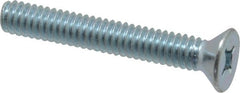 Value Collection - 1/4-20 UNC, 1-3/4" OAL Phillips Drive Machine Screw - Flat Head, Grade 2 Steel, Zinc-Plated Finish, Without Washer - Exact Tooling