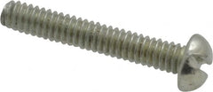 Value Collection - #5-40 UNC, 3/4" Length Under Head Slotted Drive Machine Screw - Round Head, Grade J82 Steel, Zinc-Plated Finish, Without Washer - Exact Tooling