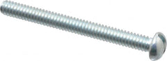 Value Collection - #5-40 UNC, 1-1/4" Length Under Head Slotted Drive Machine Screw - Round Head, Grade 2 Alloy Steel, Zinc-Plated Finish, Without Washer - Exact Tooling