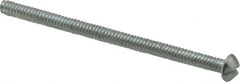 Value Collection - #6-32 UNC, 2-1/4" Length Under Head Slotted Drive Machine Screw - Round Head, Grade 2 Alloy Steel, Zinc-Plated Finish, Without Washer - Exact Tooling